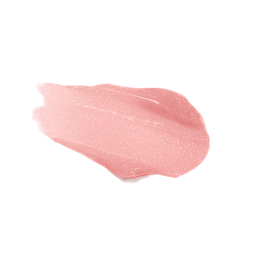 Glanzende textuur veeg van de Jane Iredale HydroPure Hyaluronic Lip Gloss Pink Glaze.