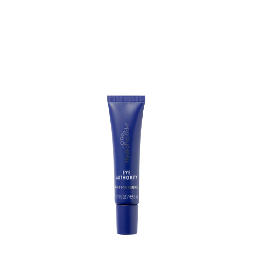 Blauwe tube HydroPeptide Eye Authority oogcrème van 15ml tegen donkere kringen en wallen.