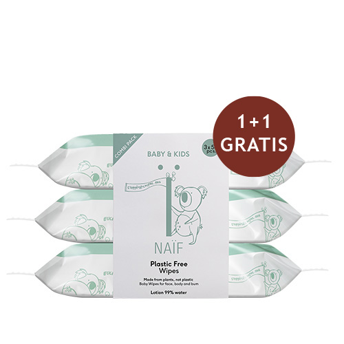 Naïf Plasticvrije Billendoekjes 3 x 54st