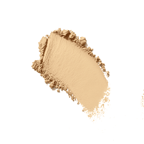 Jane Iredale Single Bone textuurpoederveeg van de lichte minerale oogschaduw op een witte achtergrond