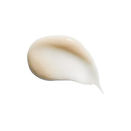 Een druppel van het rijke HydroPeptide Power Serum toont de gladde en romige producttextuur tegen een witte achtergrond.