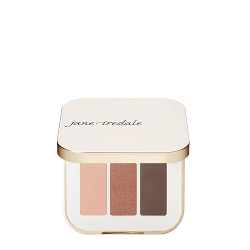 Jane Iredale Triple Wildflower geopende oogschaduwcompact met drie zachte minerale bloementinten en spiegeldeksel