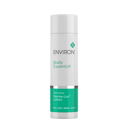 Productfoto van een 200ml flacon Environ Alpha Hydroxy Derma-Lac Lotion op een witte achtergrond.