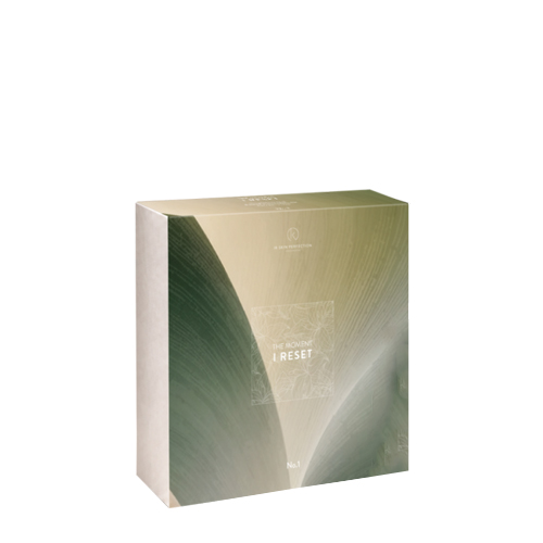 Luxe groen met gouden geschenkdoos van IK Skin Perfection met de opdruk The Moment I Reset No 1