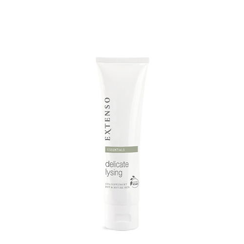 Witte flacon Extenso Delicate Lysing (100ml) tegen een witte achtergrond.