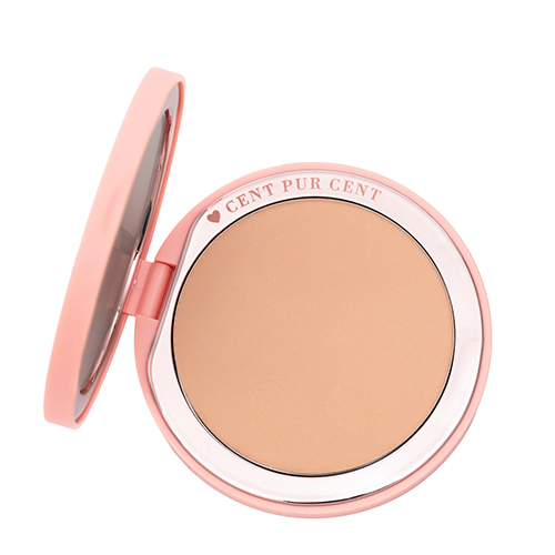 Open compact poederdoosje van Cent Pur Cent in een medium tint.