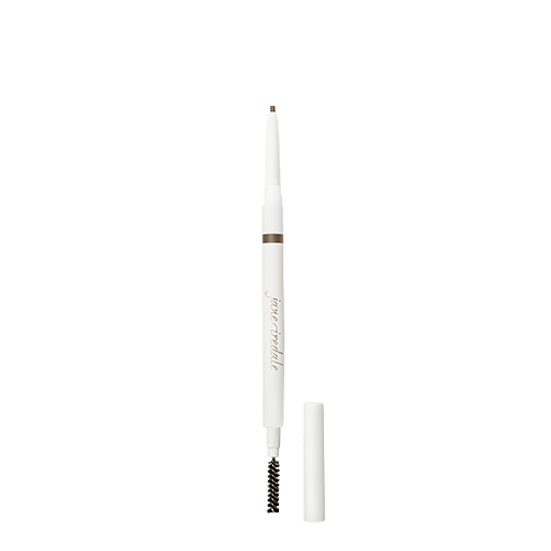 Geopend dubbelzijdig Jane Iredale PureBrow Precision Pencil in Neutral Blonde met ultra-fijne punt en spoolie-borsteltje.