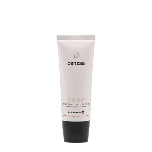 Cenzaa Sun Shield Body SPF30 voorkom-vroegtijdige-huidveroudering-door-de-zon-met-de-4-voudige-bescherming-van-de-cenzaa-sun-shield-body-spf30