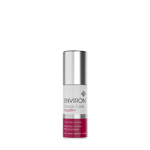 Productfoto van een 30ml flacon Environ Focus Care Youth+ Tri-Peptide Complex Avance Moisturiser.