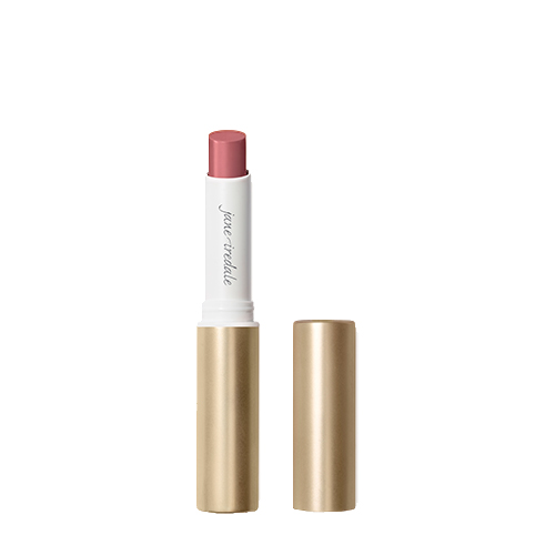 Jane Iredale Colorluxe Hydrating Cream Lipstick in de kleur Magnolia geopend met gouden huls