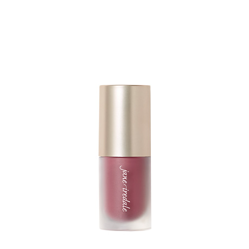 Gesloten flacon liquid blush in de kleur sweet jane met gouden dop en het merklogo op de glazen verpakking
