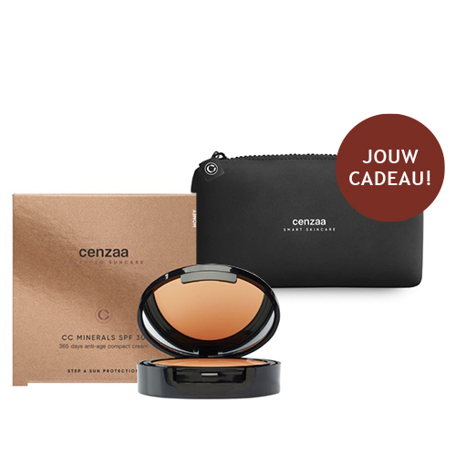 Cenzaa CC Minerals SPF30 Honey + Neoprene Beauty Bag gift!