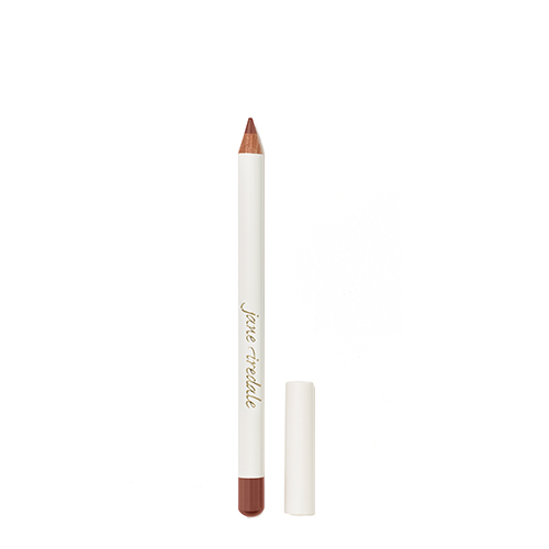 Geopend Jane Iredale Lip Pencil Nutmeg met de punt en losse dop zichtbaar.