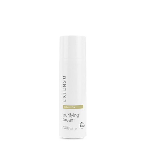 Witte flacon Extenso Purifying Cream (75ml) tegen een witte achtergrond.