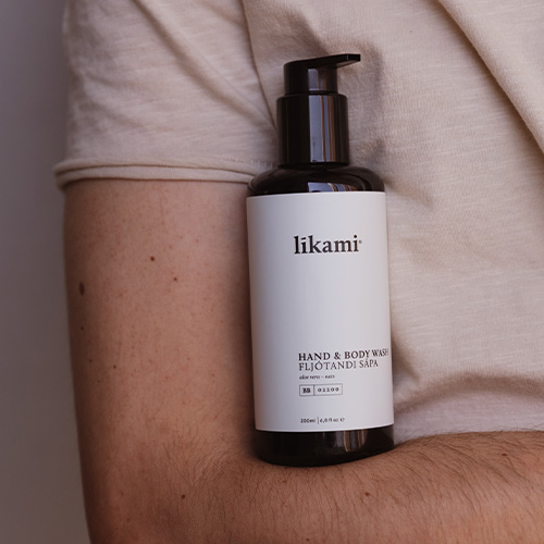 Milde en zachte wasgel van Likami hydraterende-hand-en-lichaamswasgel
