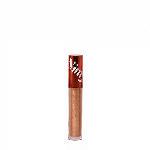Nimya Spill The Juice lipgloss in de kleur Are You Sitting Down met een bronzen glans in een doorzichtige huls met rode dop tegen een witte achtergrond