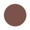 Een effen cirkelvorm met een diepe chocoladebruine kleur tegen een witte achtergrond.