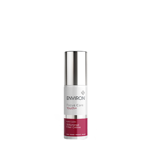 Productfoto van een 30ml flacon Environ Focus Care Youth+ 3DSynergé Filler Crème op een witte achtergrond.