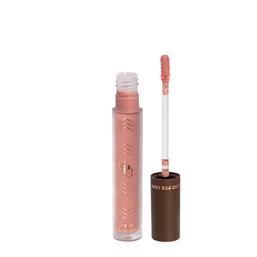 Een geopende tube Cent Pur Cent lipgloss SPF 30 in de kleur Rose met de applicator zichtbaar.