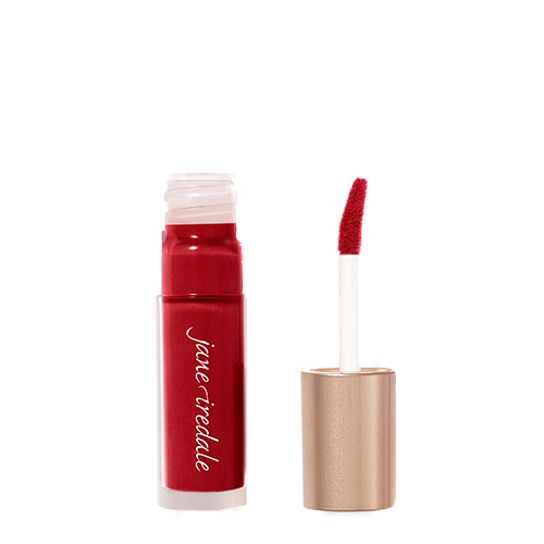Geopende Jane Iredale Beyond Matte Lip Stain in de kleur Longing met applicator.