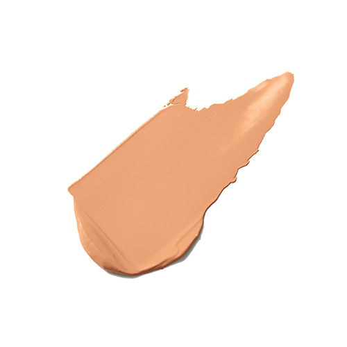 Textuur Jane Iredale Beyond Matte Liquid Foundation M3 op witte achtergrond